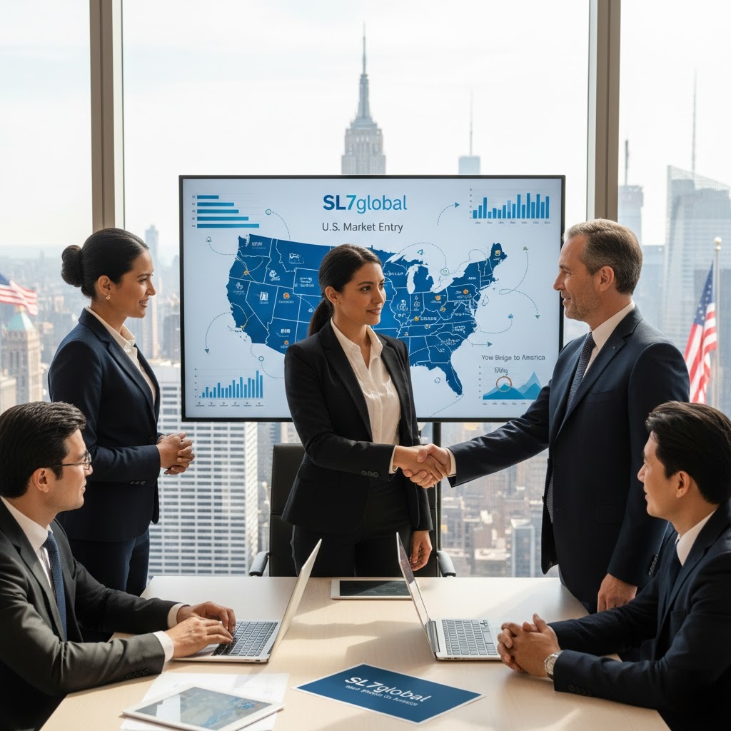 ABD Pazarında Yerel Uzmanlık ile iş başarısı için küresel bakış açısını birleştirin. SL7 Global rehberliğinde rekabet avantajı sağlayın.