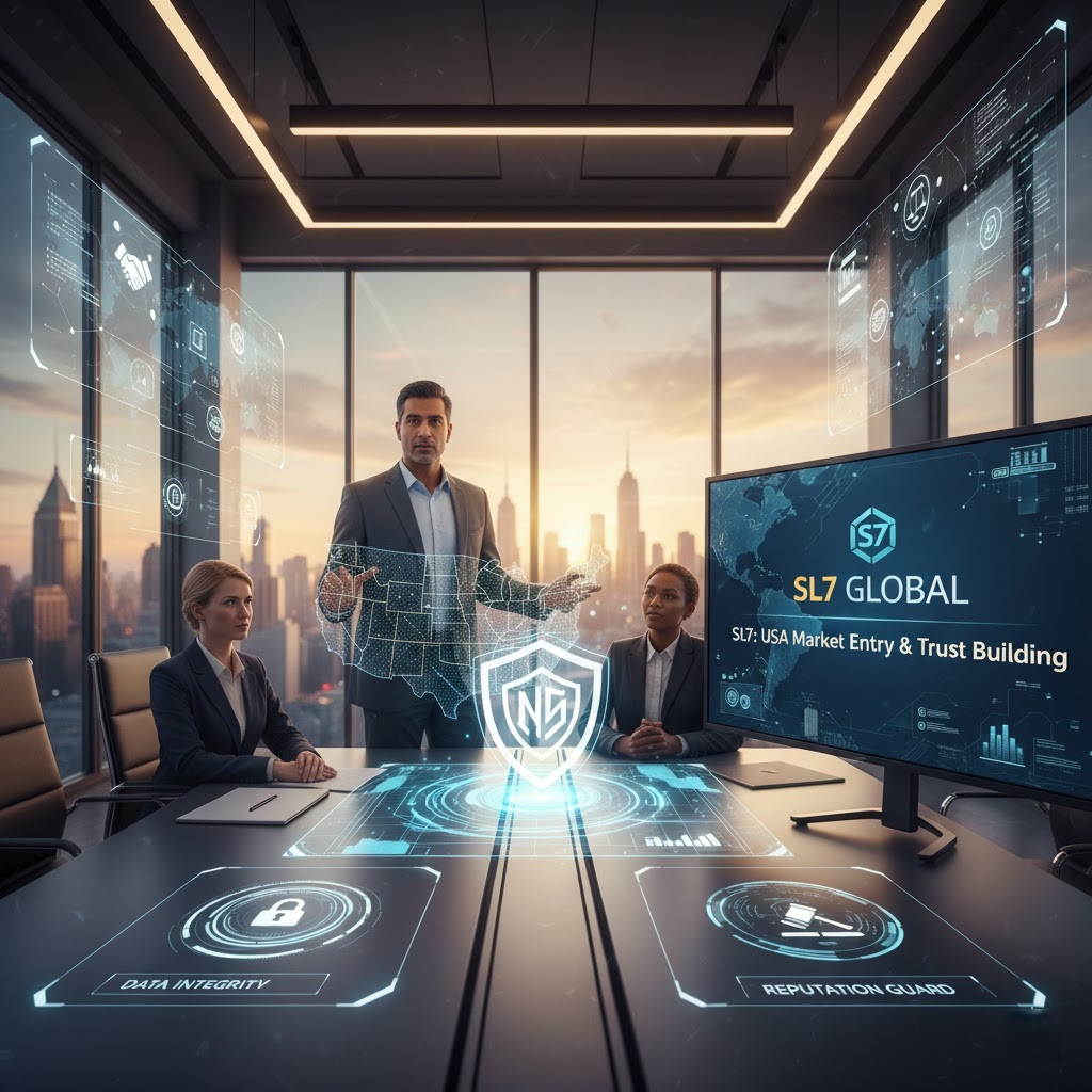 Kişisel Marka Yaratmak dış ticarette itibar ve güvenin temelidir. SL7 ile Amerika Pazarına girerken hukuki risklerden kaçının, güçlü bir imaj inşa edin.