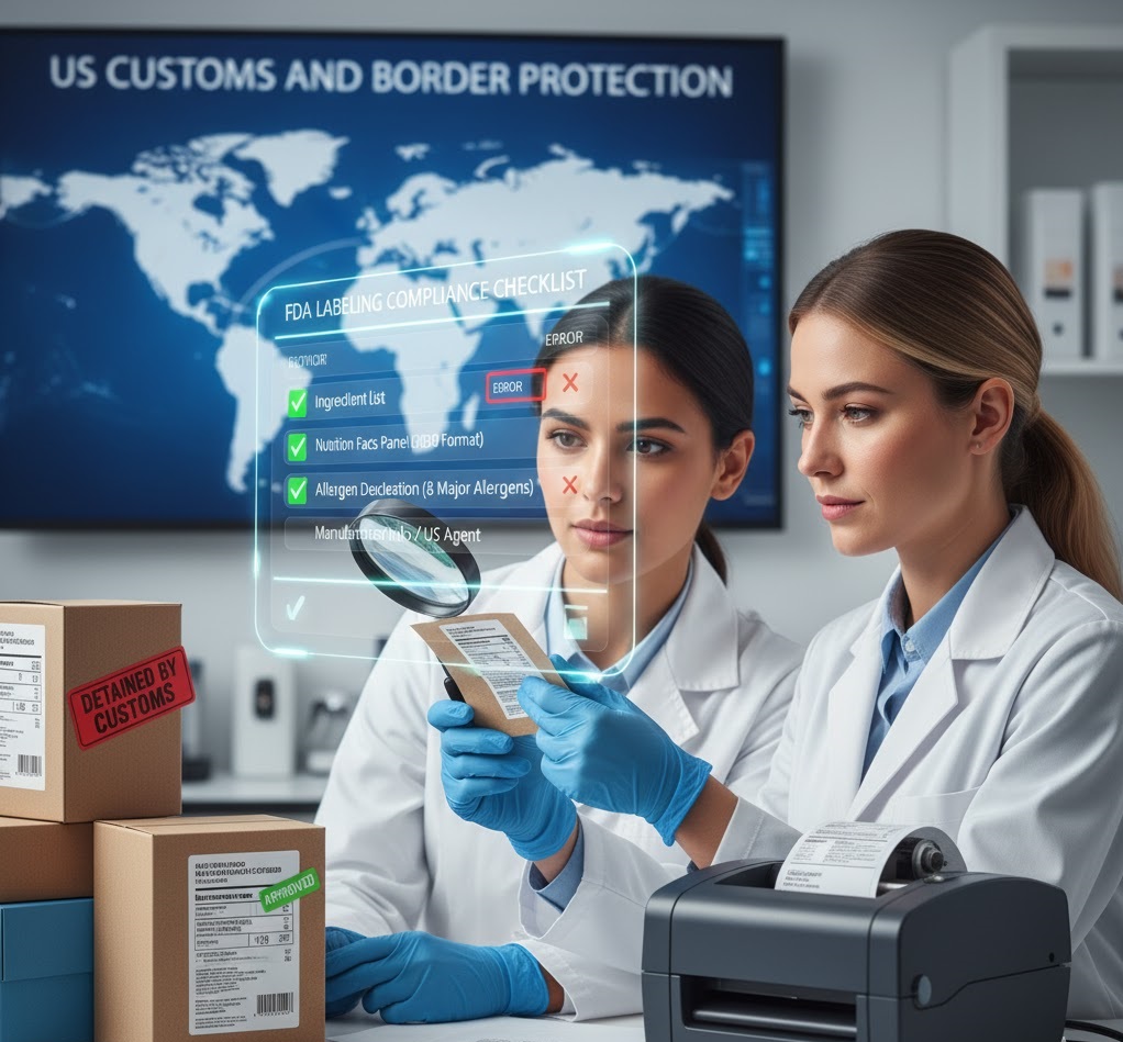 FDA Etiketleme kurallarında sık yapılan hataları öğrenin. Amerika pazarına giriş, sıfır gümrük ihlali ve tam uyum için SL7 çözümlerini keşfedin.